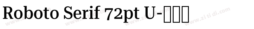 Roboto Serif 72pt U字体转换